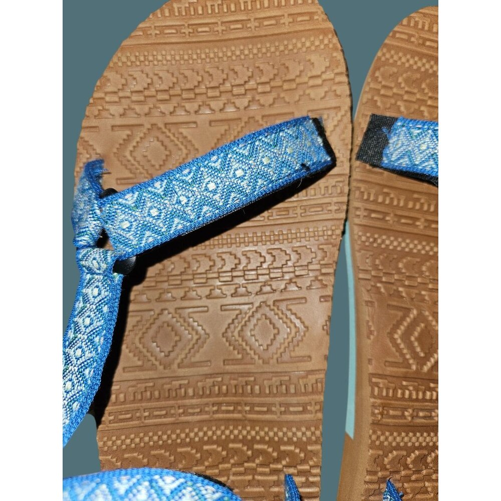 Muk Lux Sport Bar Sandals Adjustable Hoop & Loop Straps Women Size 10 Summer - Picture 7 of 10